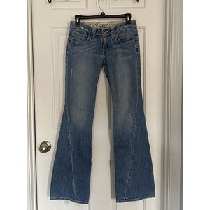 Big Star CASEY Low Rise Flare Bellbottom Denim Blue Jeans Women's Size 28R